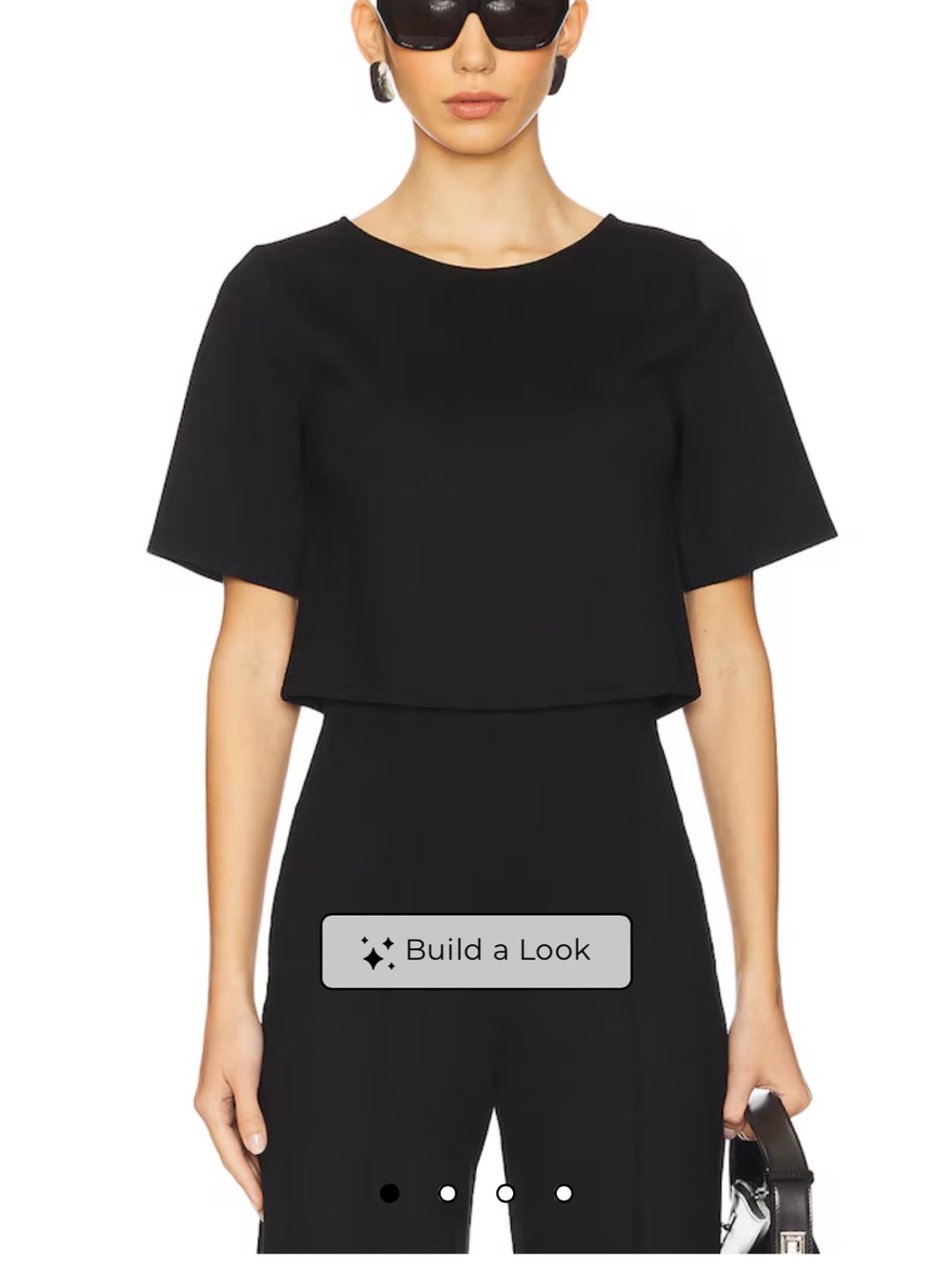 Ripley Radar Ponte Black Short-Sleeve Women's Top